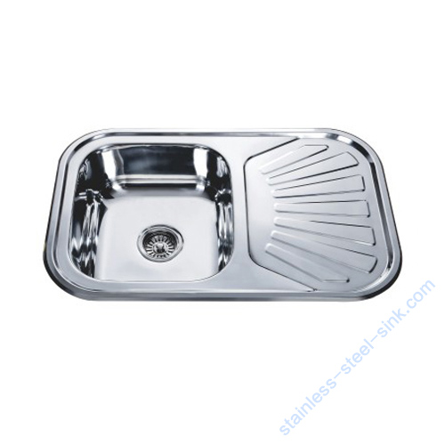 Single Bowl with Drainboard Kitchen Sink WY-7549