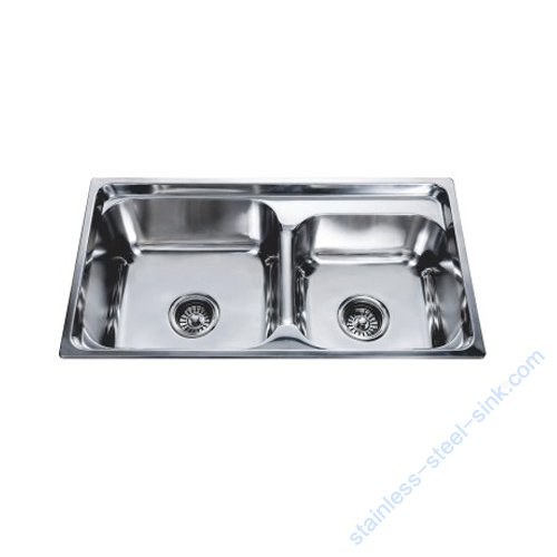 Double Bowl Kitchen Sink WY-7540DB
