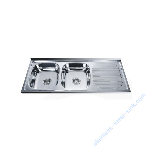 Double Bowl with Drainboard Kitchen Sink WY-12050DB