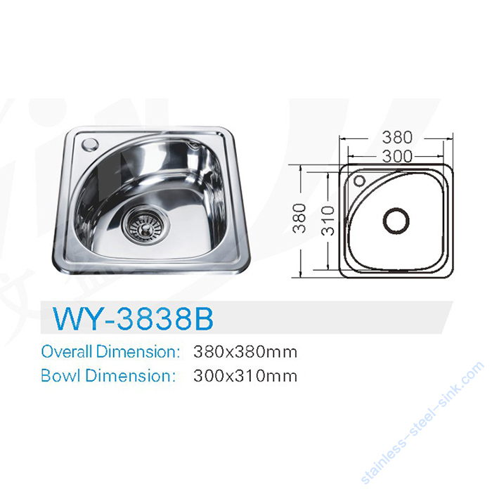 Single Bowl Kitchen Sink WY-3838B