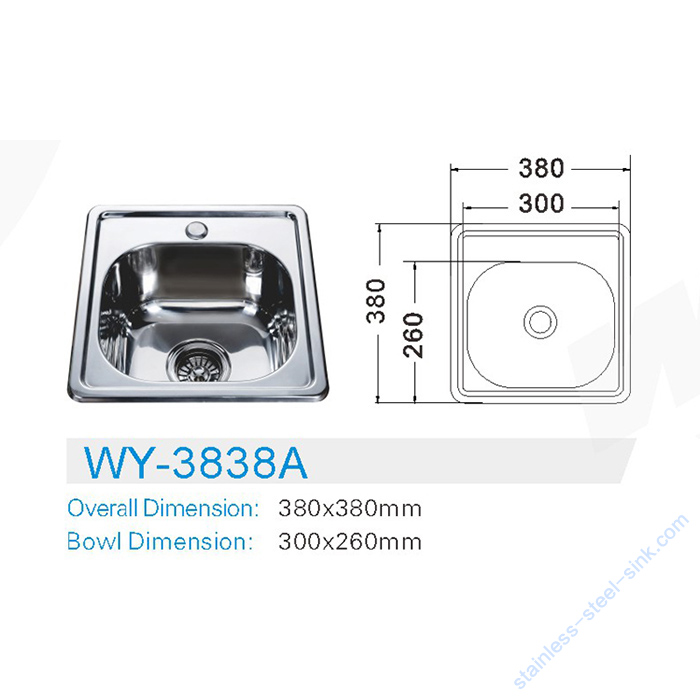 Single Bowl Kitchen Sink WY-3838A