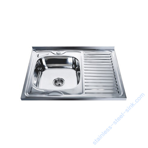 Single Bowl with Drainboard Kitchen Sink WY-8060SA