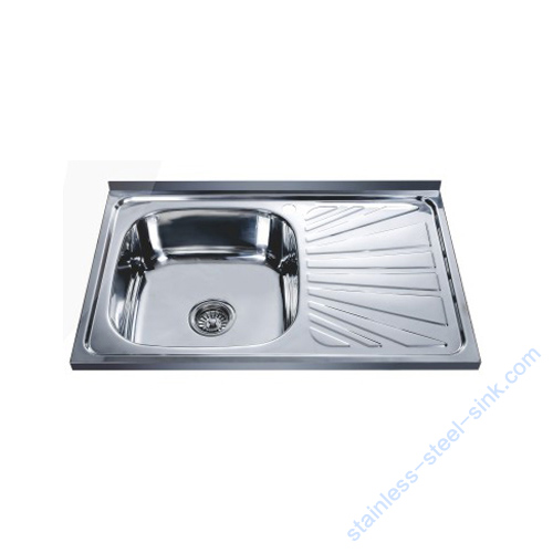 Single Bowl with Drainboard Kitchen Sink WY-8050SB