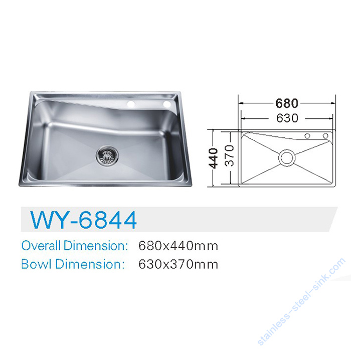 Single Bowl Kitchen Sink 6844