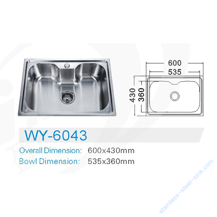 Single Bowl Kitchen Sink WY-6043