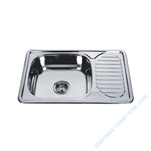 Single Bowl with Drainboard  Kitchen Sink WY-6642