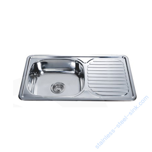 Single Bowl with Drainboard Kitchen Sink WY-7642S