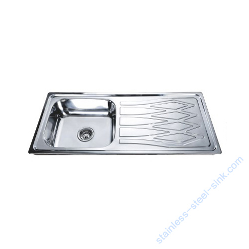 Single Bowl with Drainboard Kitchen Sink WY-10645