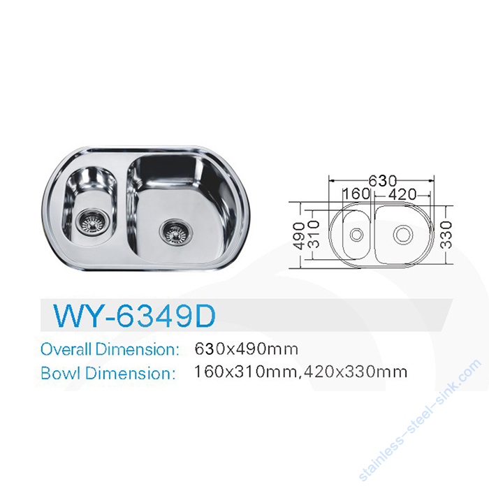 Double Bowl Kitchen Sink WY-6349D