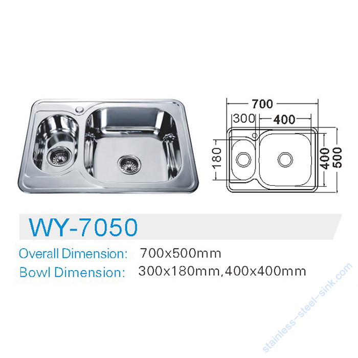 Double Bowl Kitchen Sink WY-7050