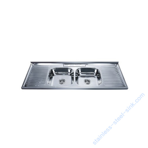 Double Bowl with Drainboard Kitchen Sink WY-15050D