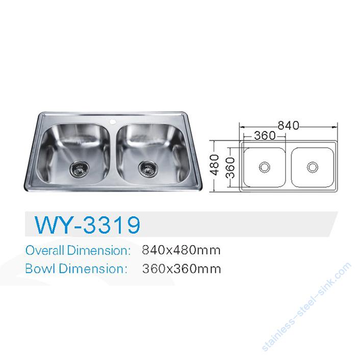 Double Bowl Kitchen Sink WY-3319